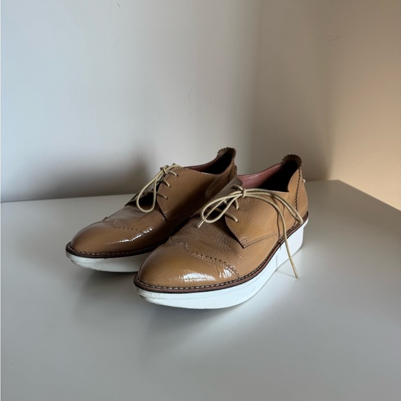 Derek Lam 10 Crosby Grady Patent Leather Lace-Up Platform Oxfords - Picture 4 of 13